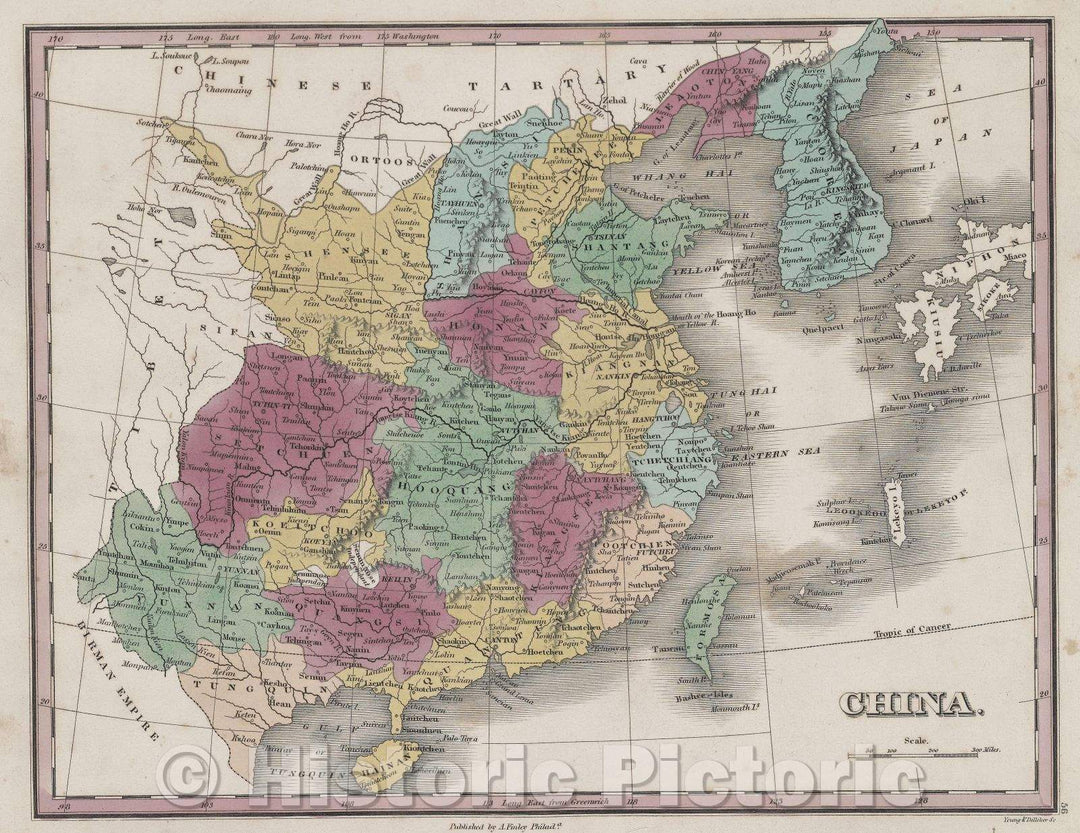 Historic Map : China., 1832 , Vintage Wall Art