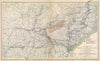 Historic Map : Military map of the marches of the United States forces under command of Maj. Gen. W. T. Sherman, U. S. A. during the years 1863, 1864, 1865., 1865 , Vintage Wall Art