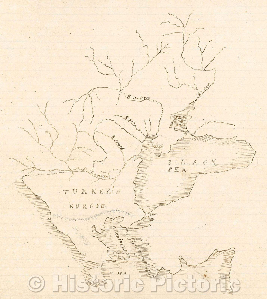 Historic Map : Untitled Map of Greece, 1830 , Vintage Wall Art