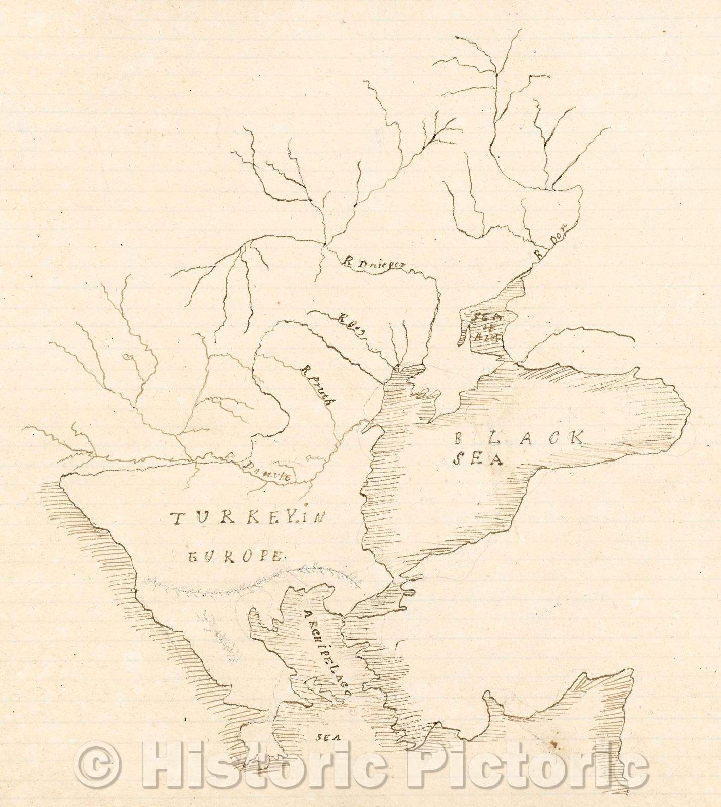 Historic Map : Untitled Map of Greece, 1830 , Vintage Wall Art