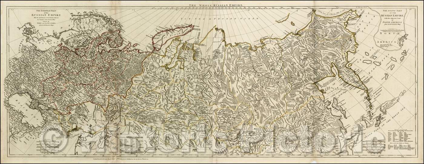 Historic Map - The European Part of the Russian Empire, 1772, Robert Sayer v1