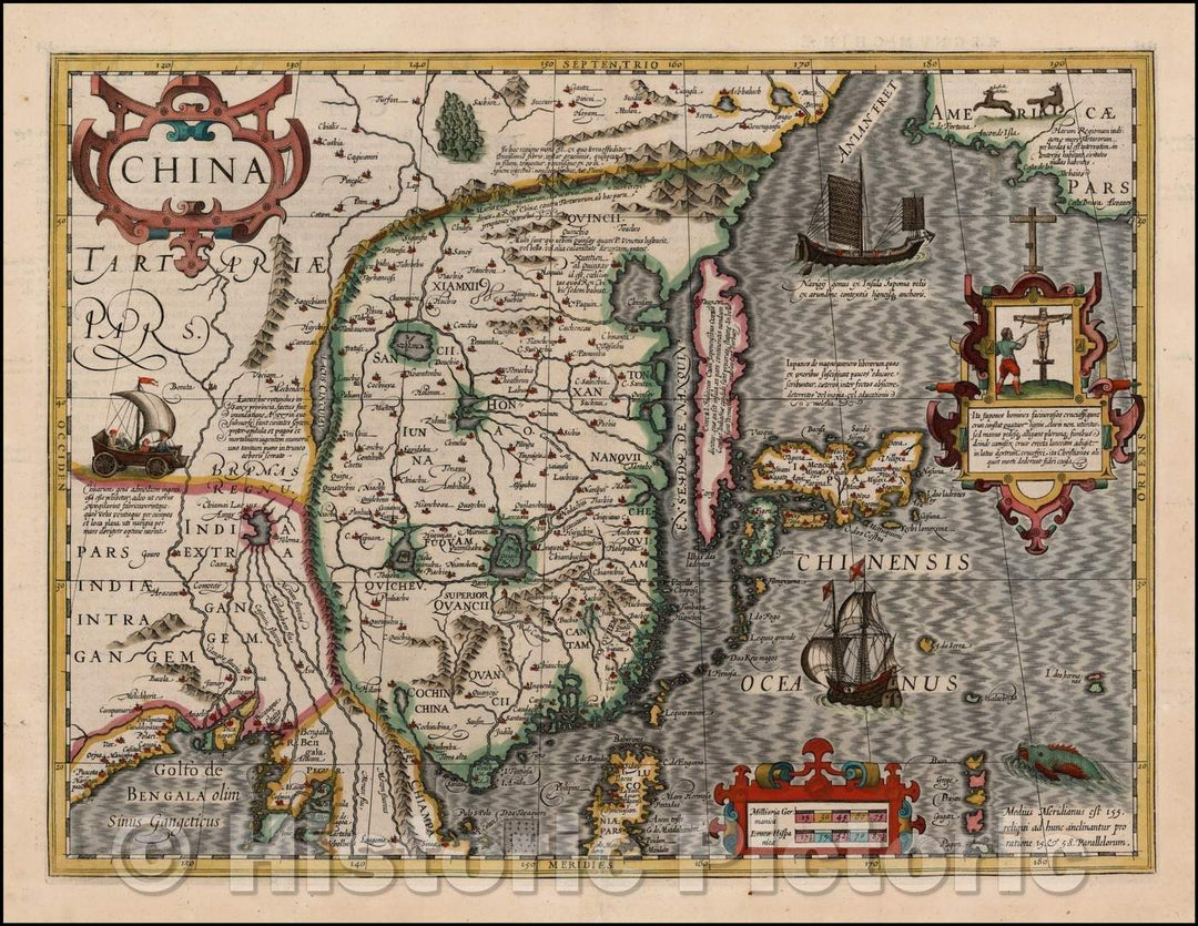 Historic Map - China, 1606, Jodocus Hondius v1