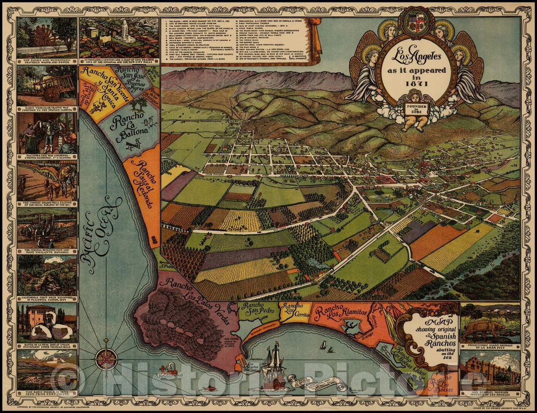 Historic Map - Los Angeles as it appeared in, 1929, Gores v1