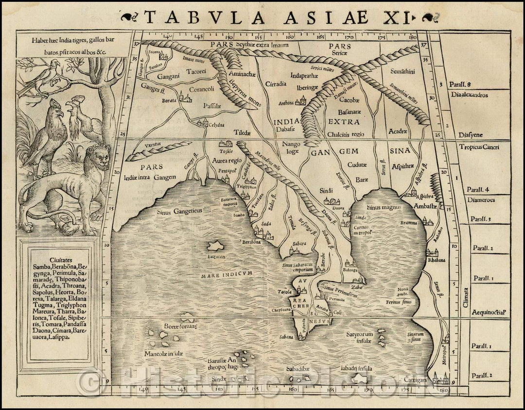 Historic Map - Tabula Asiae XI Southeast Asia, 1542, Sebastian M?nster v1