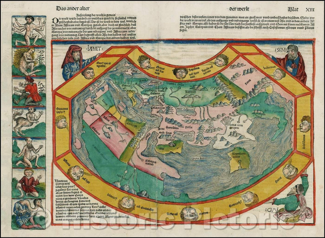 Historic Map - Das Ander Alter der Werlt (Map of the World) / Hartmann Schedel's Map of the World, 1493, Hartmann Schedel - Vintage Wall Art