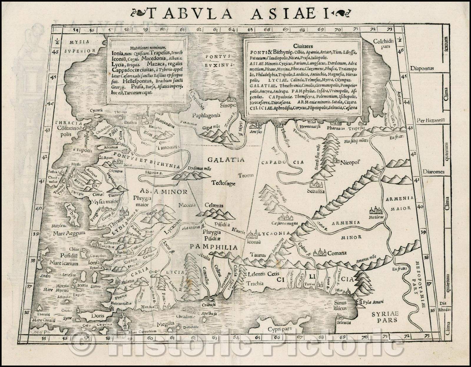 Historic Map - Tabula Asiae I, 1542, Sebastian M?nster - Vintage Wall Art