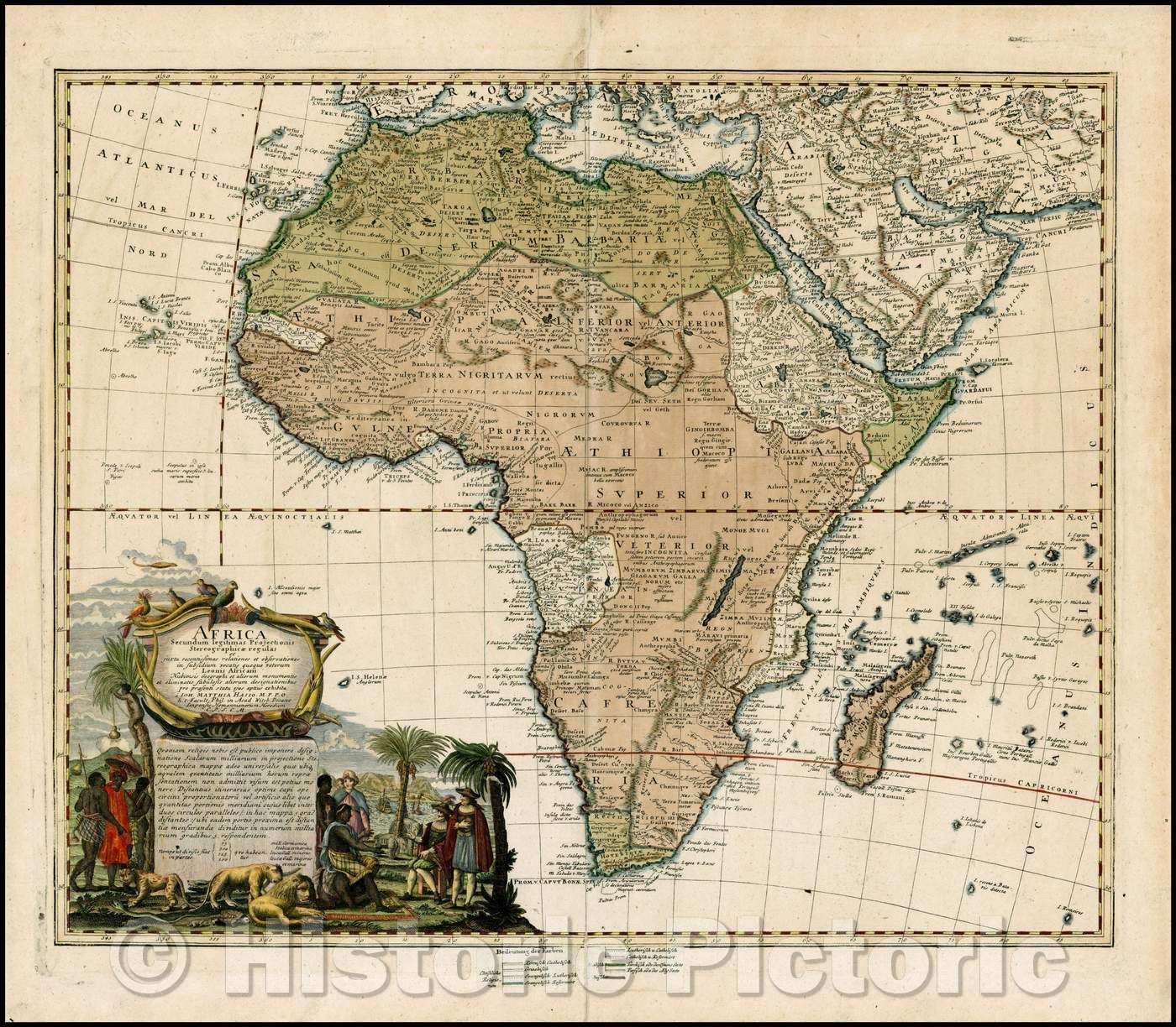 Historic Map - Africa Secundum legitimas Projectionis Stereiographicae regulas, 1737, Homann Heirs v2