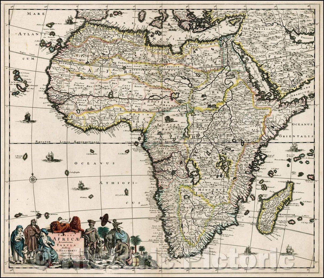 Historic Map - Totius Africae Accuratissima Tabula, 1680, Justus Danckerts v2