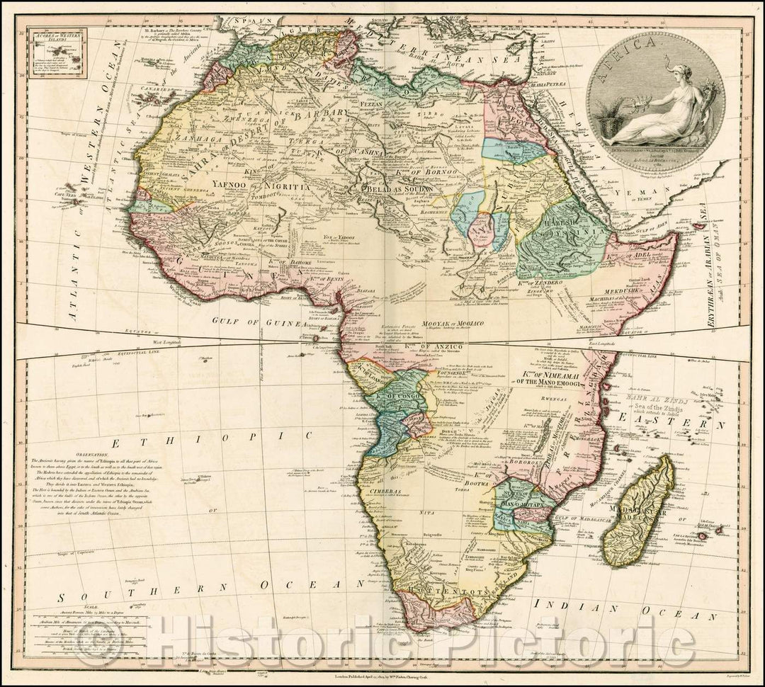 Historic Map - Africa, 1803, William Faden v1