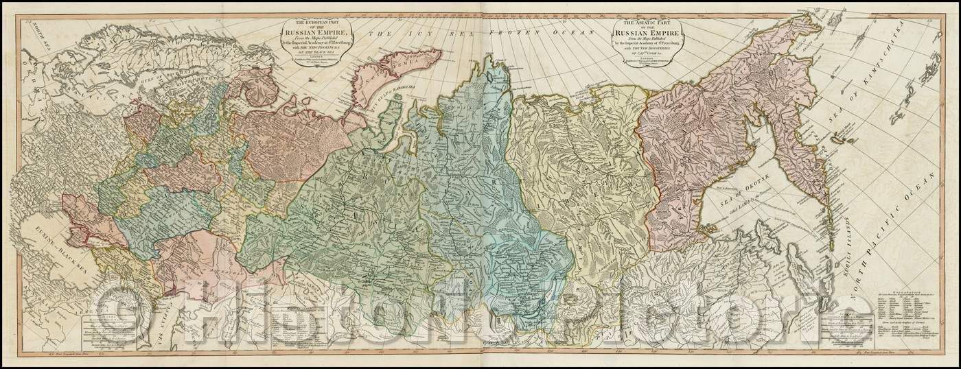 Historic Map - The European Part of the Russian Empire, From Maps, 1794, William Faden - Vintage Wall Art