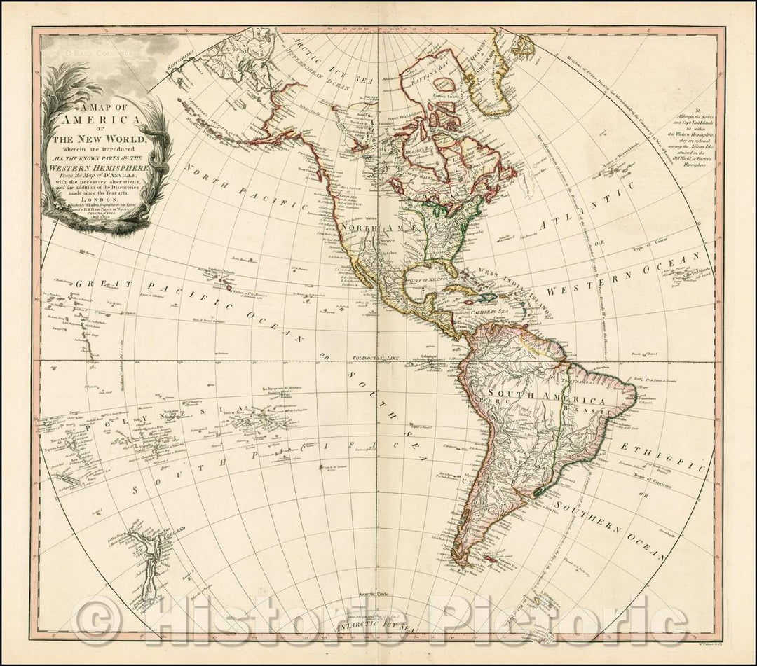 Historic Map - A Map of America or The New World wherein are introduced All The Known Parts of the Western Hemisphere, 1797, William Faden v1