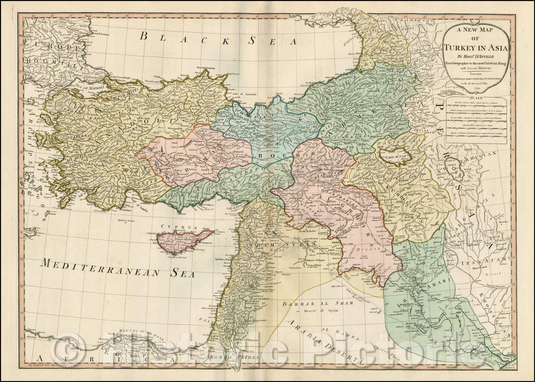 Historic Map - Turkey in Asia, 1794, Richard Holmes Laurie v1