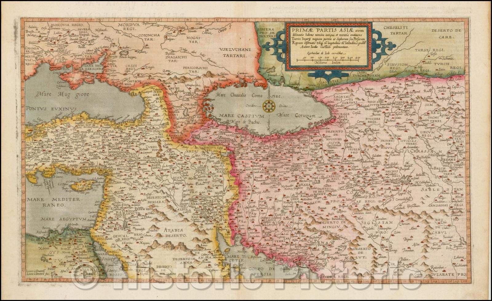 Historic Map - Primae Partis Asiae accurata delineatio, 1578, Cornelis de Jode - Vintage Wall Art