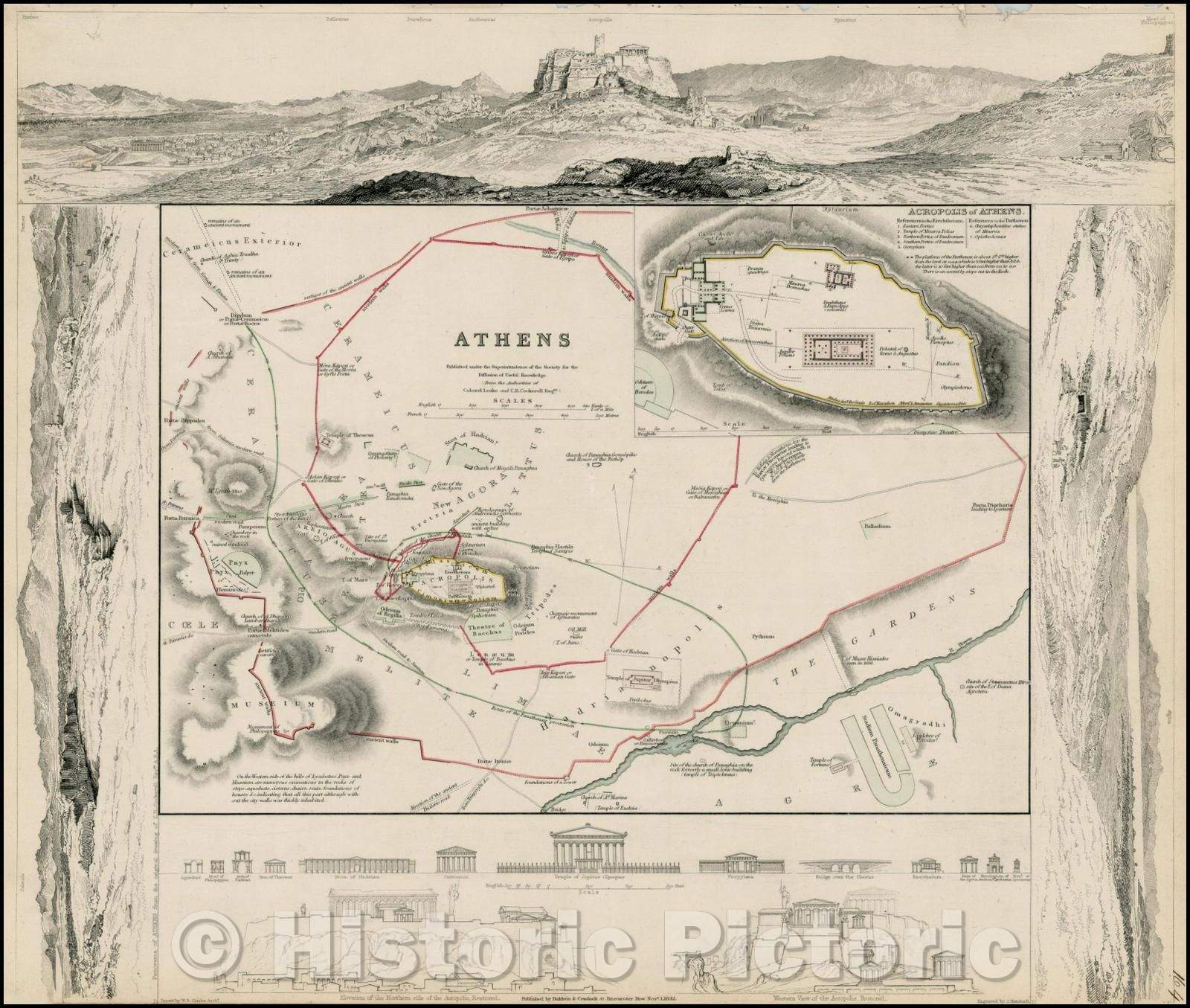 Historic Map - Athens, Greece, 1832, SDUK v1