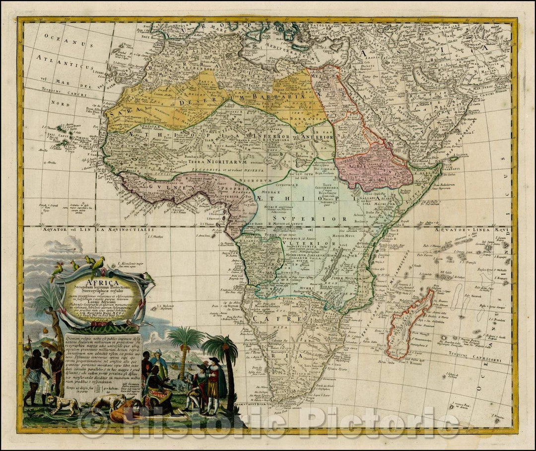 Historic Map - Africa Secundum legitimas Projectionis Stereiographicae regulas, 1737, Homann Heirs v3