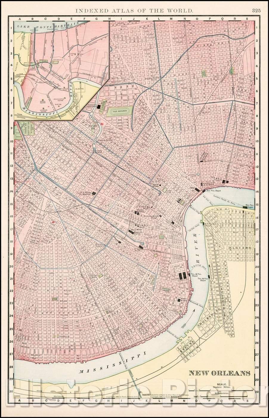 Historic Map - New Orleans, 1898, William Rand v1