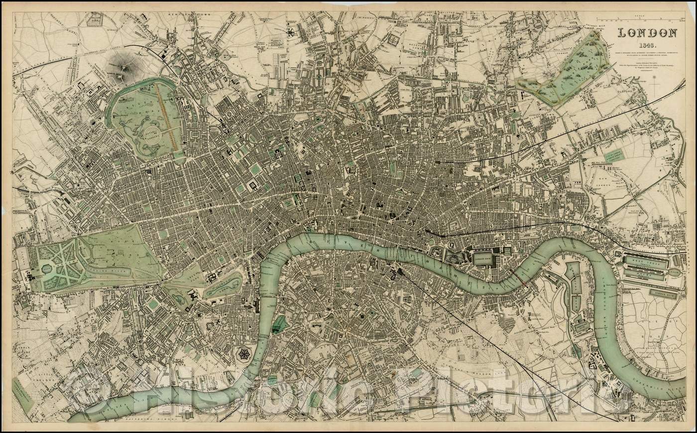 Historic Map - London, 1843, SDUK v1