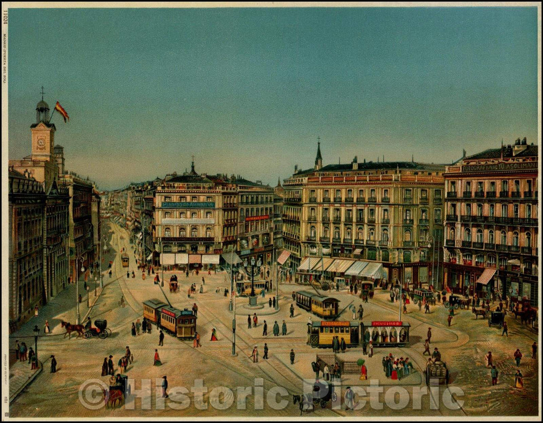 Historic Map - Madrid, 1900, Anonymous - Vintage Wall Art