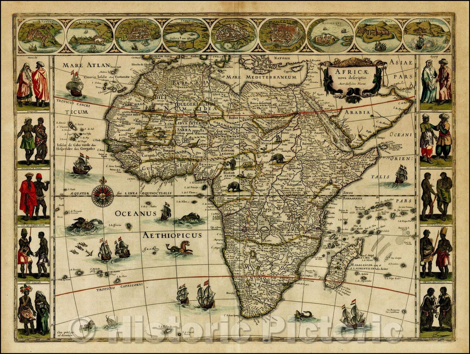 Historic Map - Africae nova descriptio, 1642, Willem Janszoon Blaeu v1