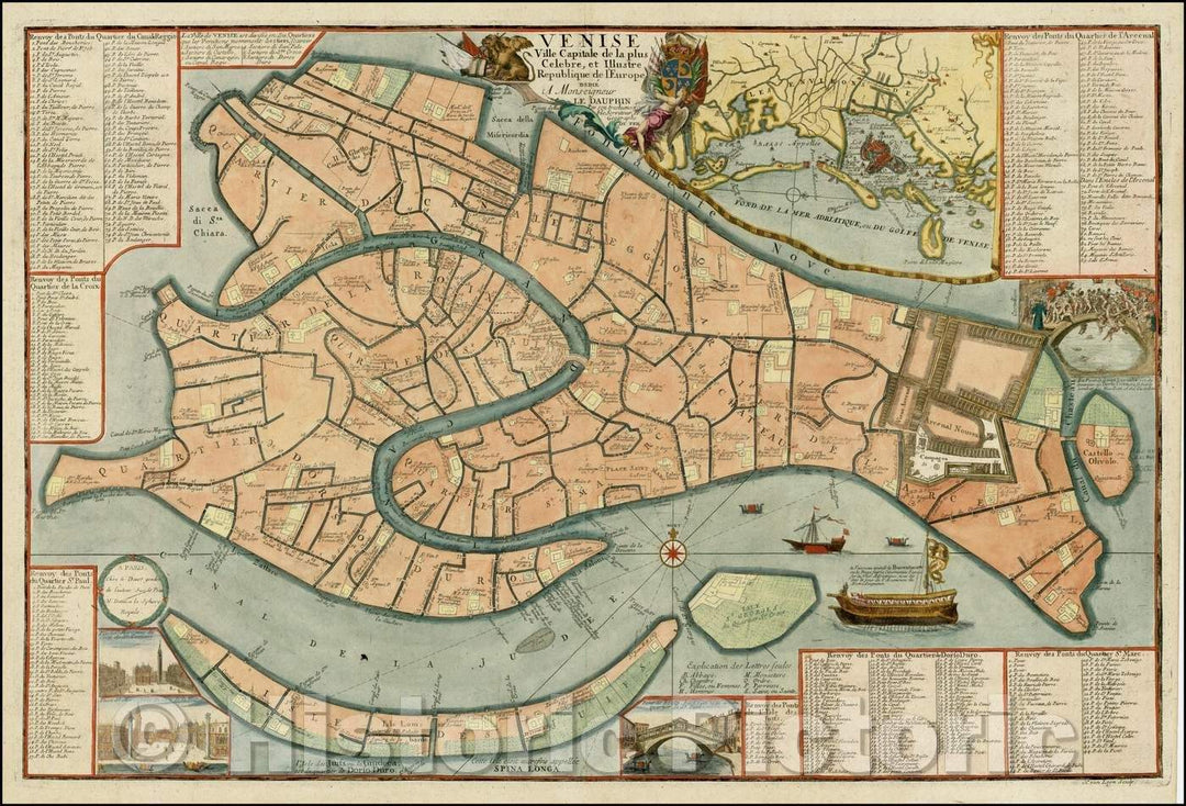 Historic Map - Venise Ville Capitale de la plus Celebre, et Illustre Republique de l'Europe, 1695, Nicolas de Fer v1