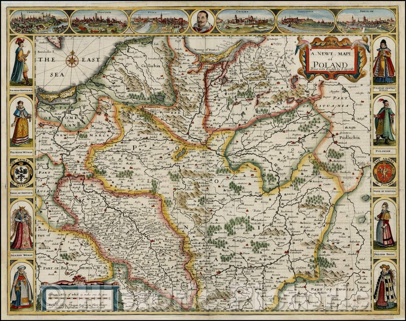 Historic Map - A Newe Mape of Poland Done into English, 1676, John Speed v1