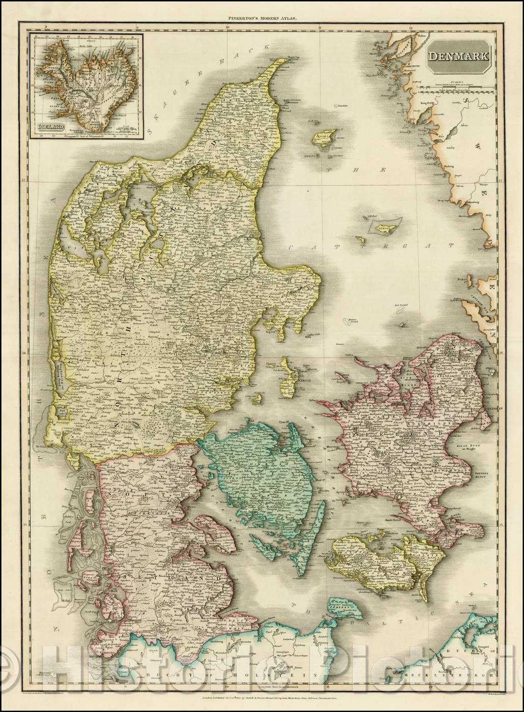 Historic Map - Denmark, 1812, John Pinkerton v1