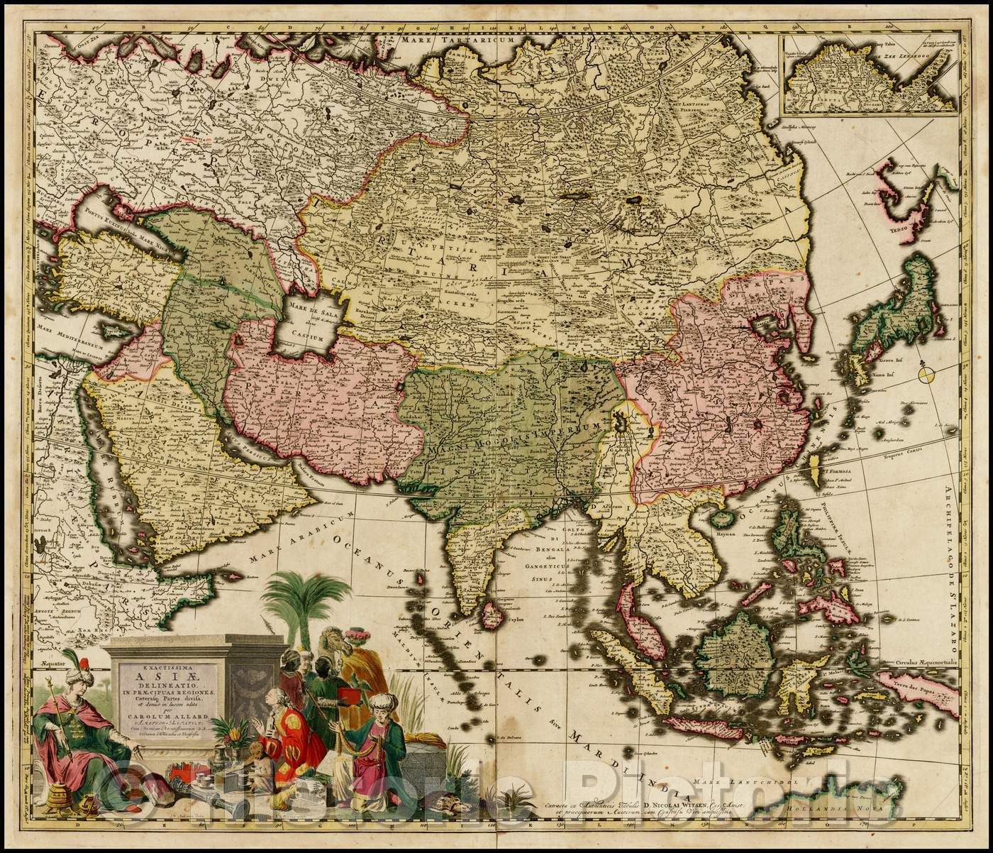 Historic Map - Exactissima Asiae Delineatio In Praecipuas Regiones, 1695, Carel Allard v1