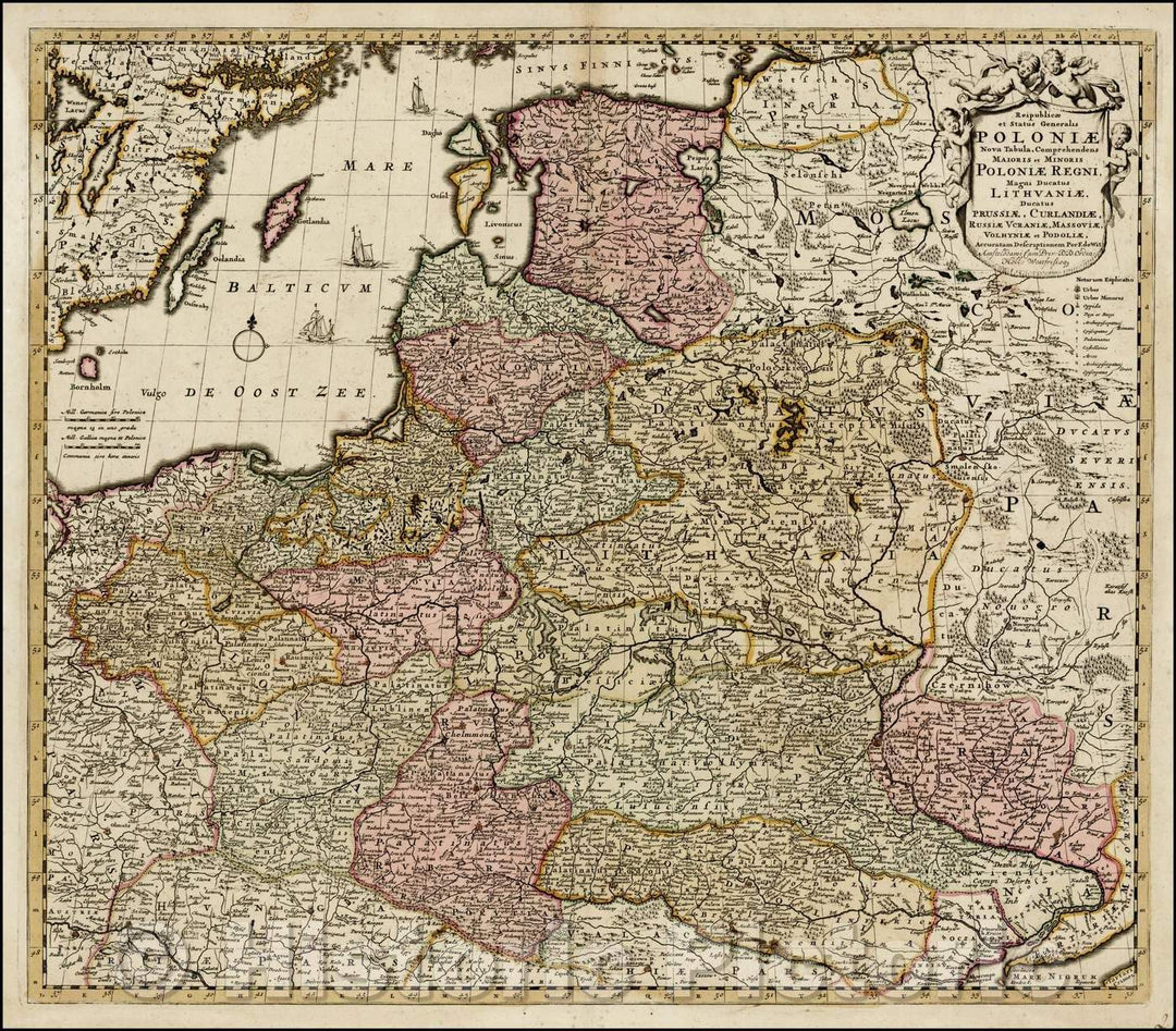 Historic Map - Reipublicae et Status Generalis Poloniae Nova Tabula/Poland, the Baltic and Ukraine regions, 1700 v1