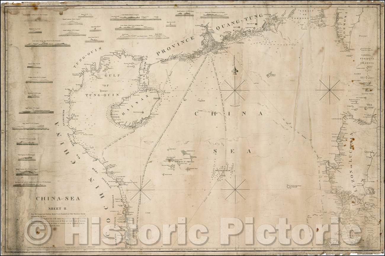 Historic Map - China Sea Sheet II, 1842, James Horsburgh - Vintage Wall Art