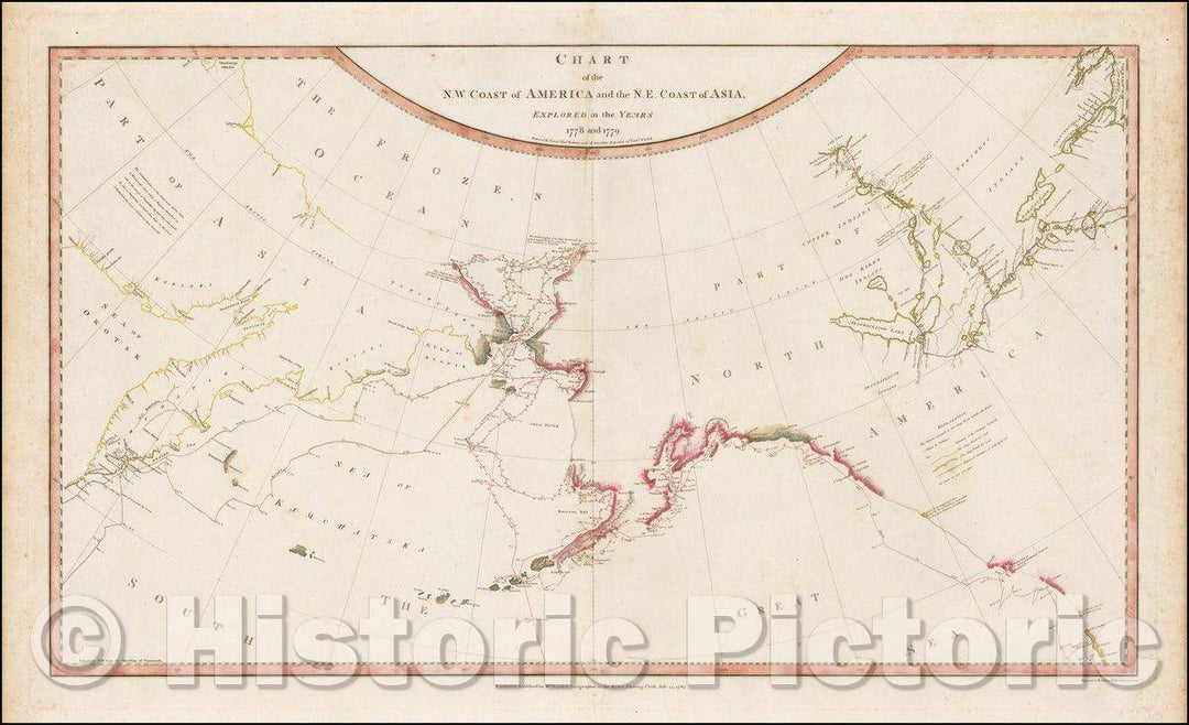 Historic Map - Chart of the N.W. Coast of America and the N.E. Coast of Asia Explored in the Years 1778 and 1779, 1784, William Faden v1