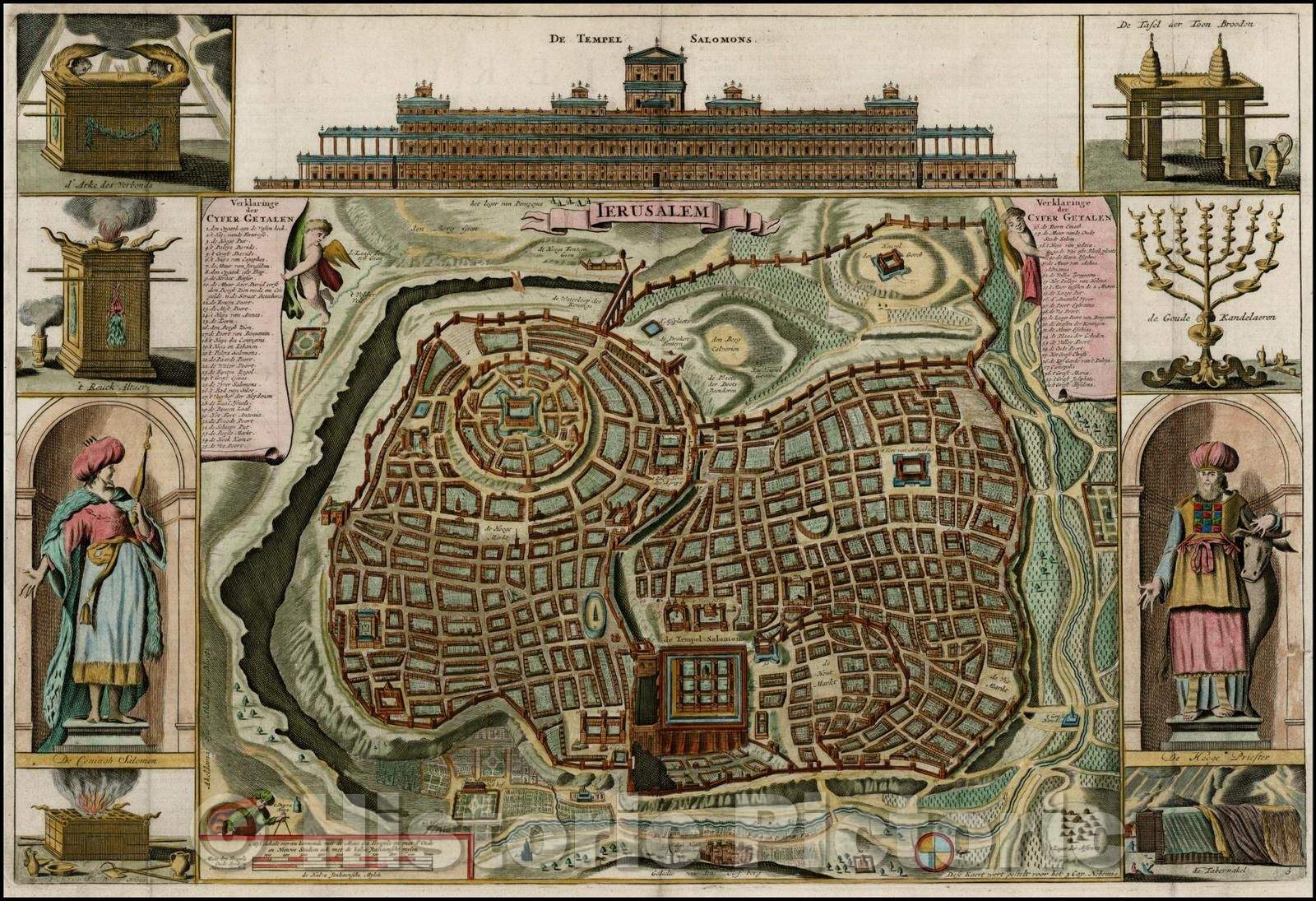 Historic Map - Jerusalem, 1720, Daniel Stoopendahl v1