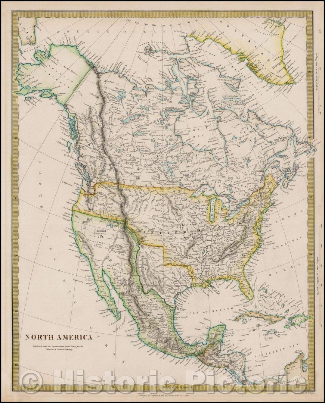 Historic Map - North America (Republic of Texas), 1843, SDUK v1