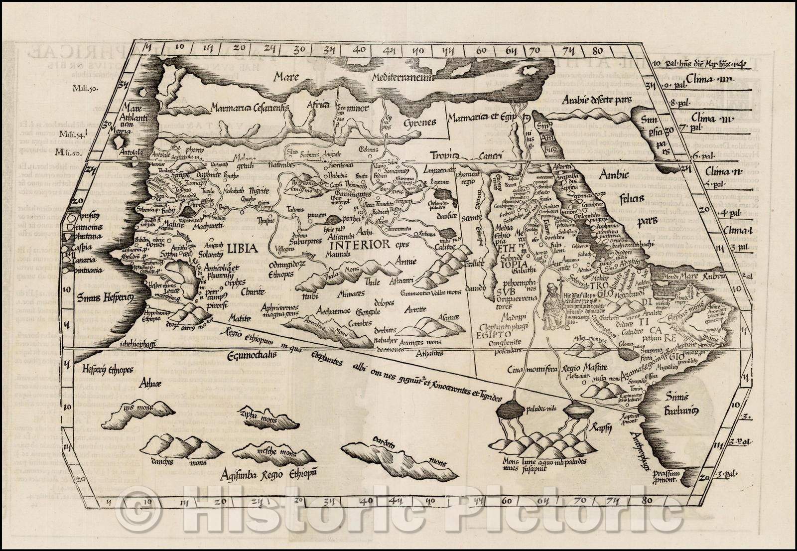 Historic Map - Africa Tabula IIII. Aphricae. Hae Sunt E Cognitis Totius Orbis, 1535, Lorenz Fries - Vintage Wall Art