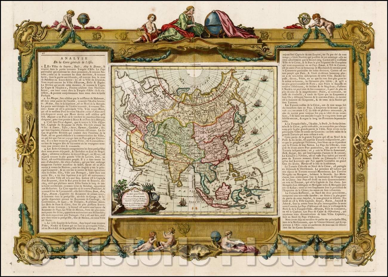 Historic Map - L'Asie dressee pour l'etude de la Geographie/Asia set for the study of Geography. 1765, 1765, Louis Brion de la Tour - Vintage Wall Art