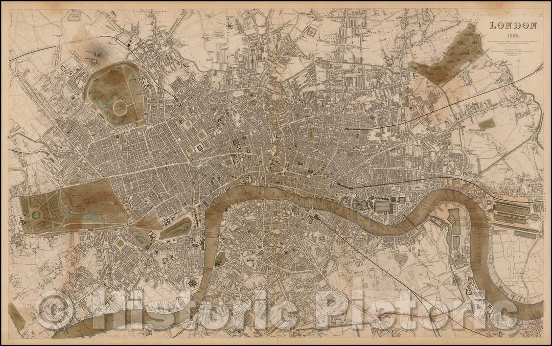 Historic Map - London, 1843, SDUK v2