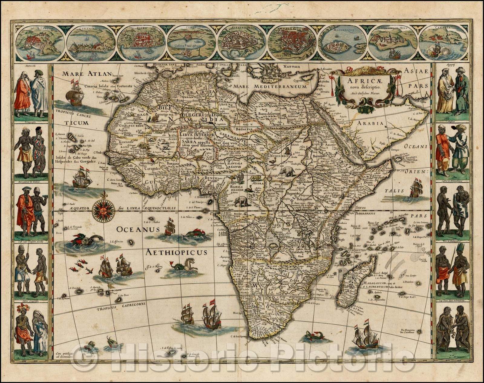 Historic Map - Africae nova descriptio, 1640, Willem Janszoon Blaeu v1