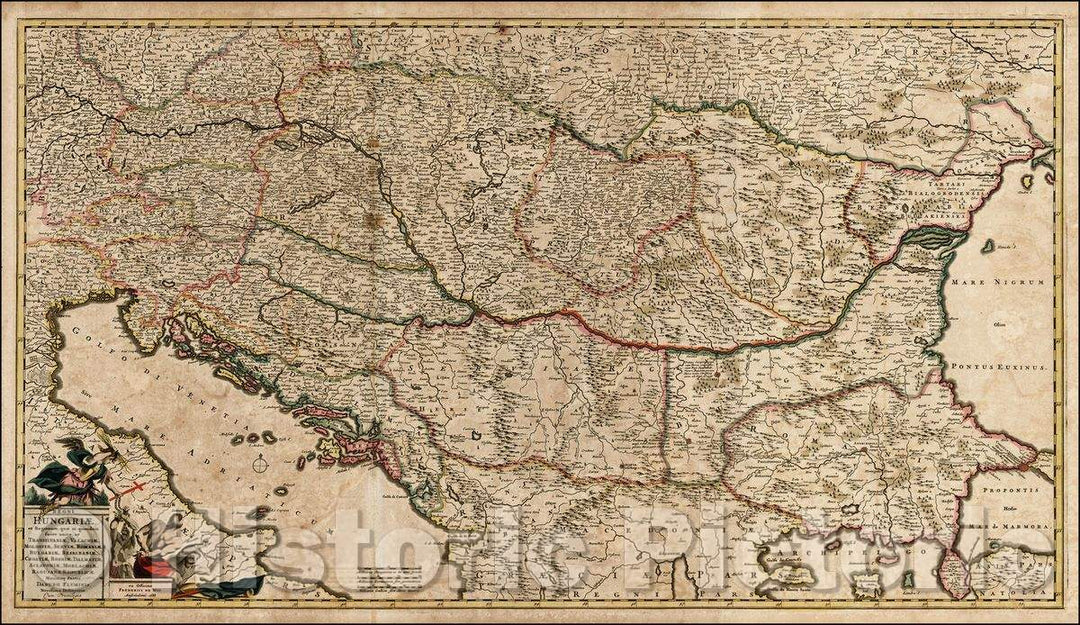 Historic Map - Regni Hungariae, Transilvaniae :: Transilvania of the Kingdom of Hungary, 1670 - Vintage Wall Art