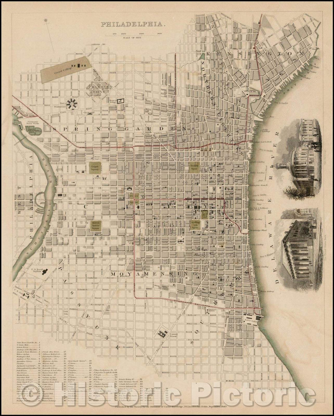 Historic Map - Philadelphia, 1840, SDUK v2