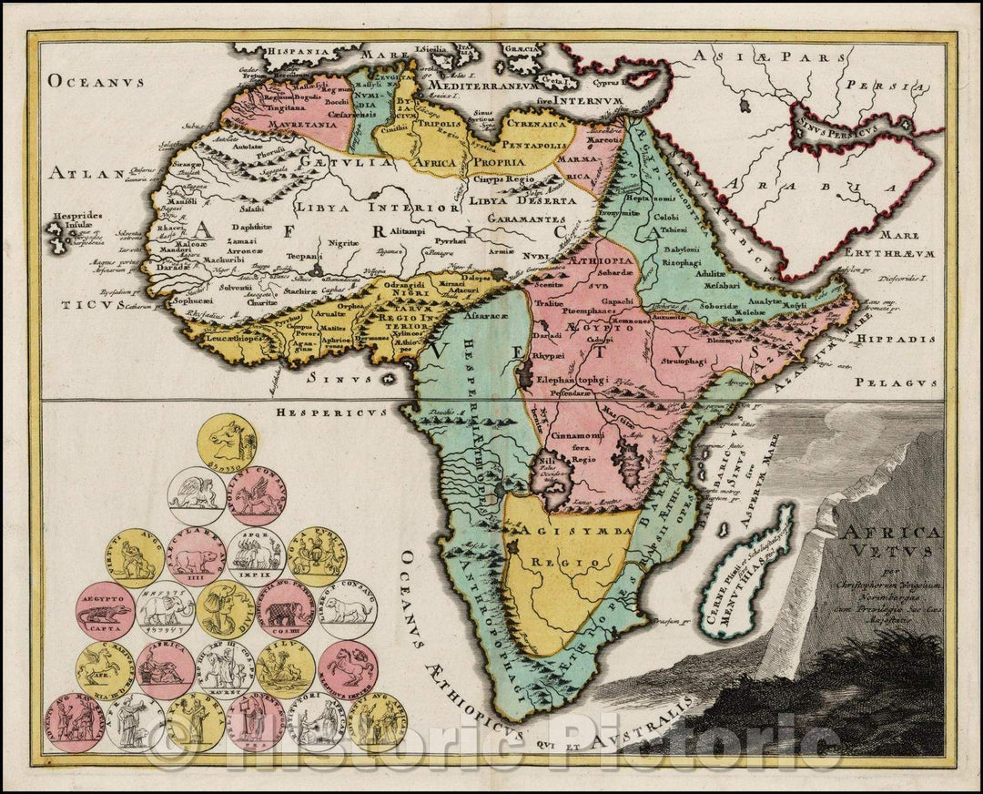 Historic Map - Africa Vetus, 1718, Christopher Weigel v1