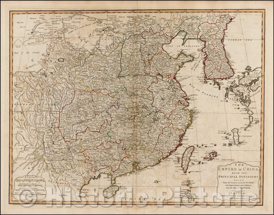 Historic Map - The Empire of China with its Principal Divisions, 1794, Laurie & Whittle v1