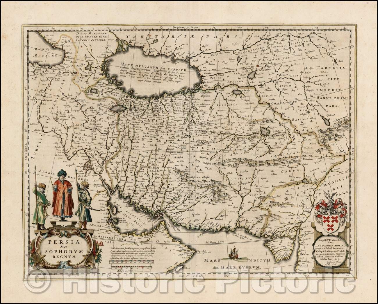 Historic Map - Persia Sive Sophorum Regnum, 1640, Willem Janszoon Blaeu - Vintage Wall Art