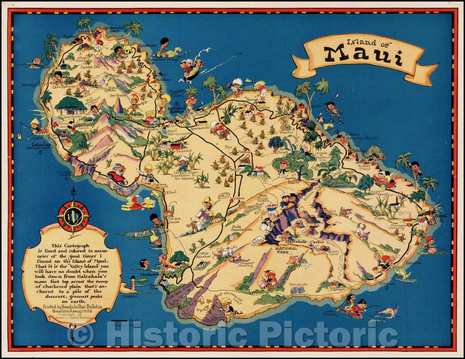 Historic Map - Island of Maui, 1931, Ruth Taylor White v1