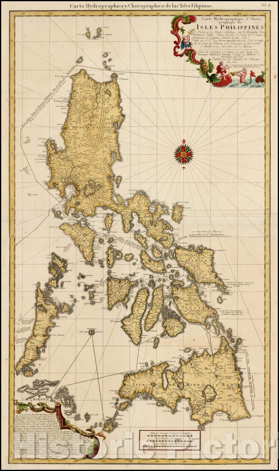 Historic Map - Carte Hydrographique & Chorographique des Isles Philippines Dediee a Sa. Majeste Catholique, par le Brigadier Don Ferdinand Valdes Tamon, 1760 v2