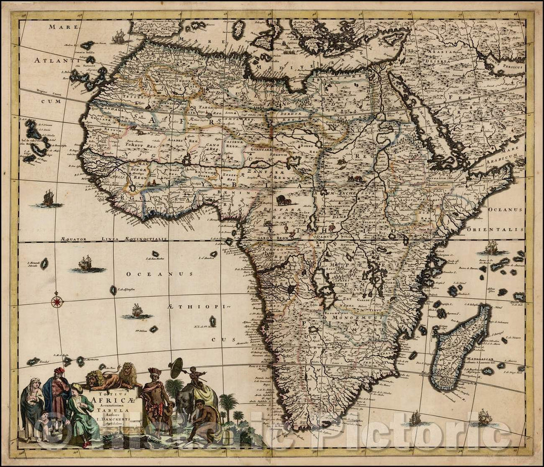 Historic Map - Totius Africae Accuratissima Tabula, 1680, Justus Danckerts v3