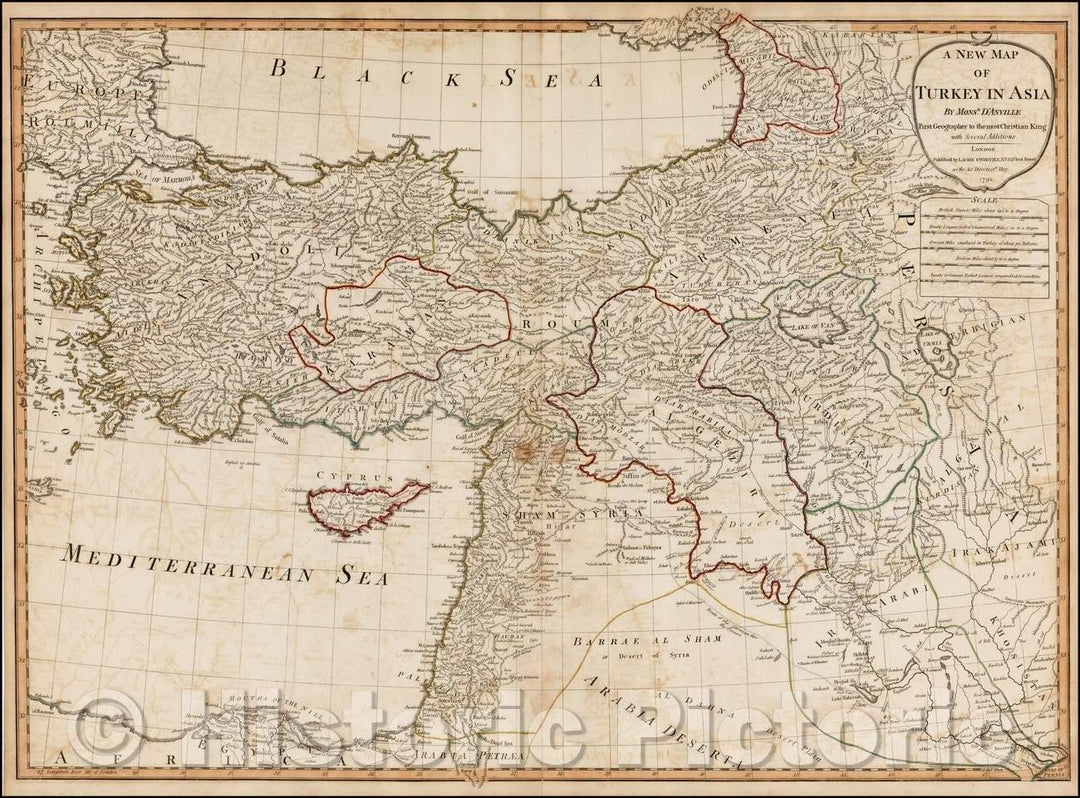 Historic Map - Turkey in Asia, 1794, Richard Holmes Laurie v2