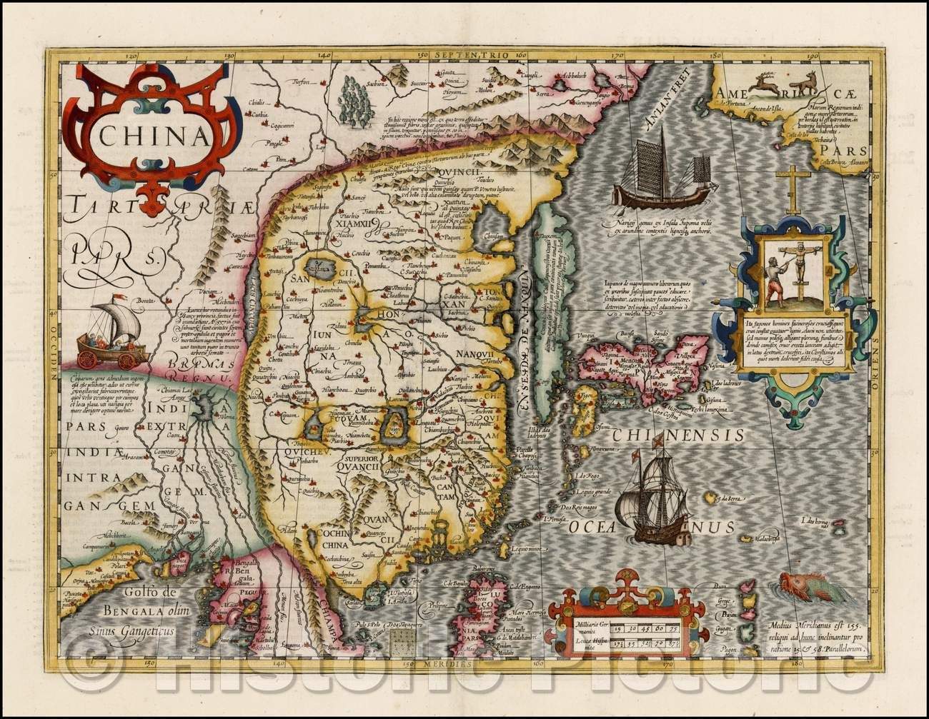 Historic Map - China, 1606, Jodocus Hondius v4