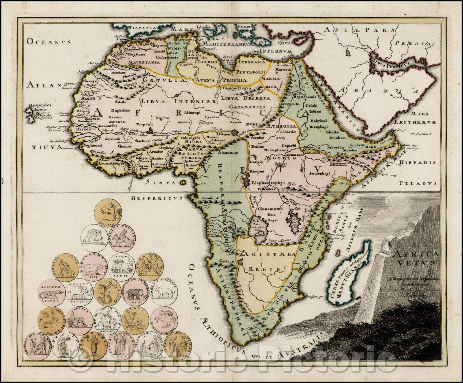 Historic Map - Africa Vetus, 1718, Christopher Weigel v2