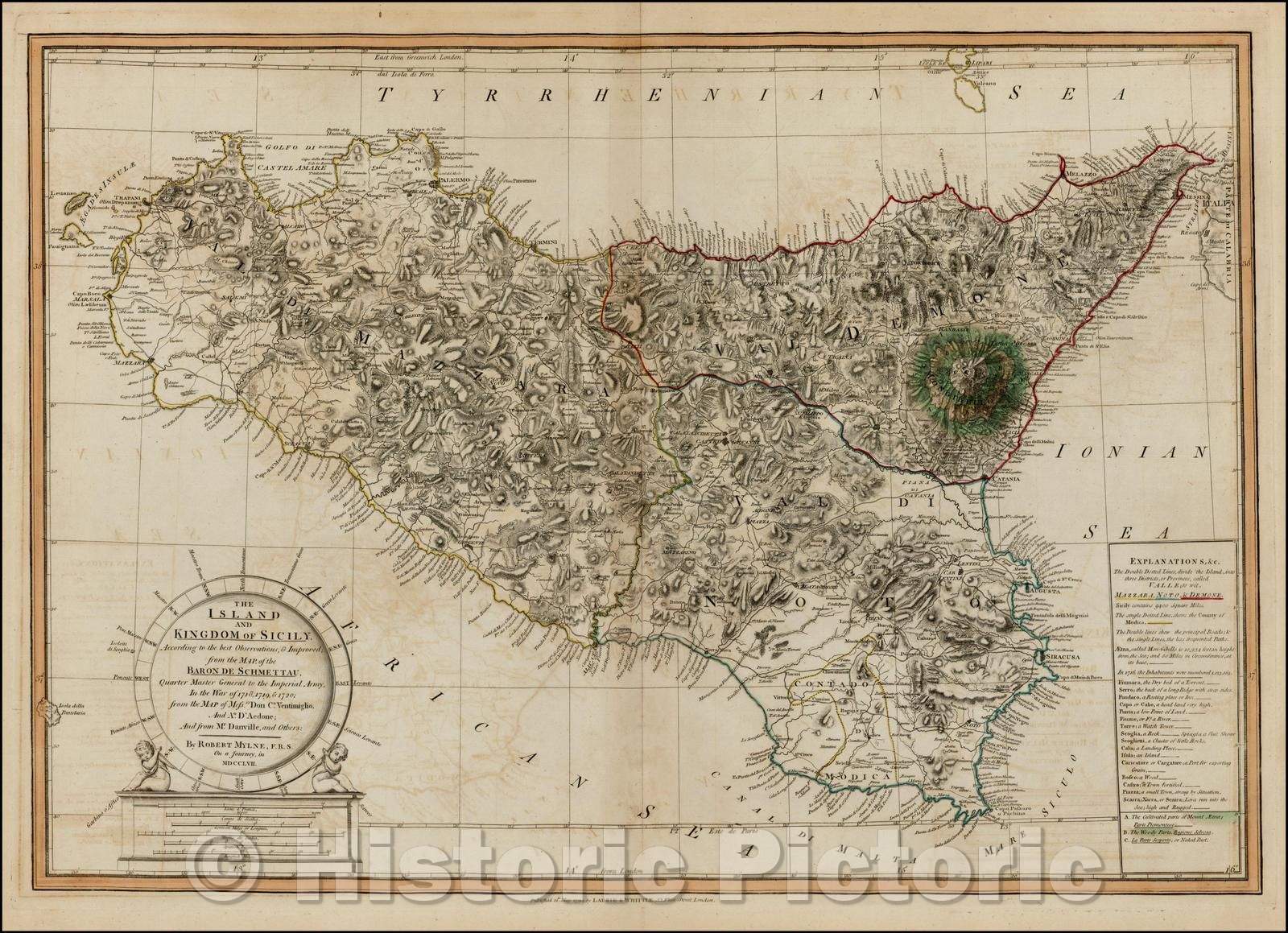 Historic Map - The Island and Kingdom of Sicily, 1794, Laurie & Whittle v1