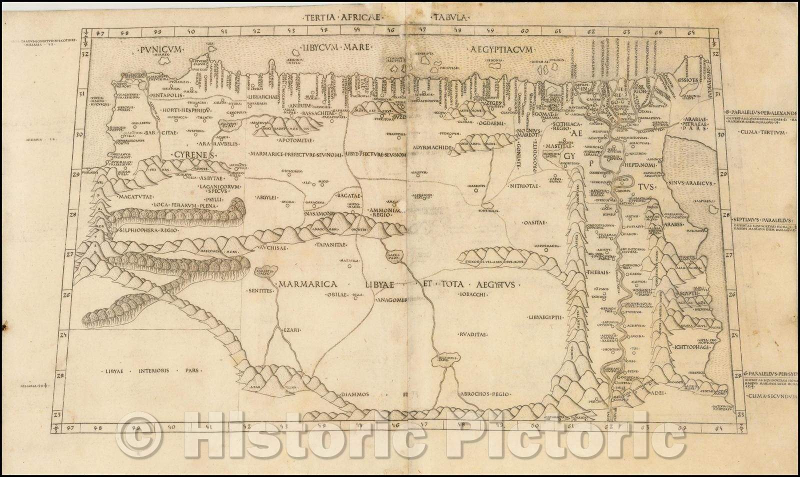 Historic Map - Tertia Africae Tabula, 1478, Claudius Ptolemy - Vintage Wall Art