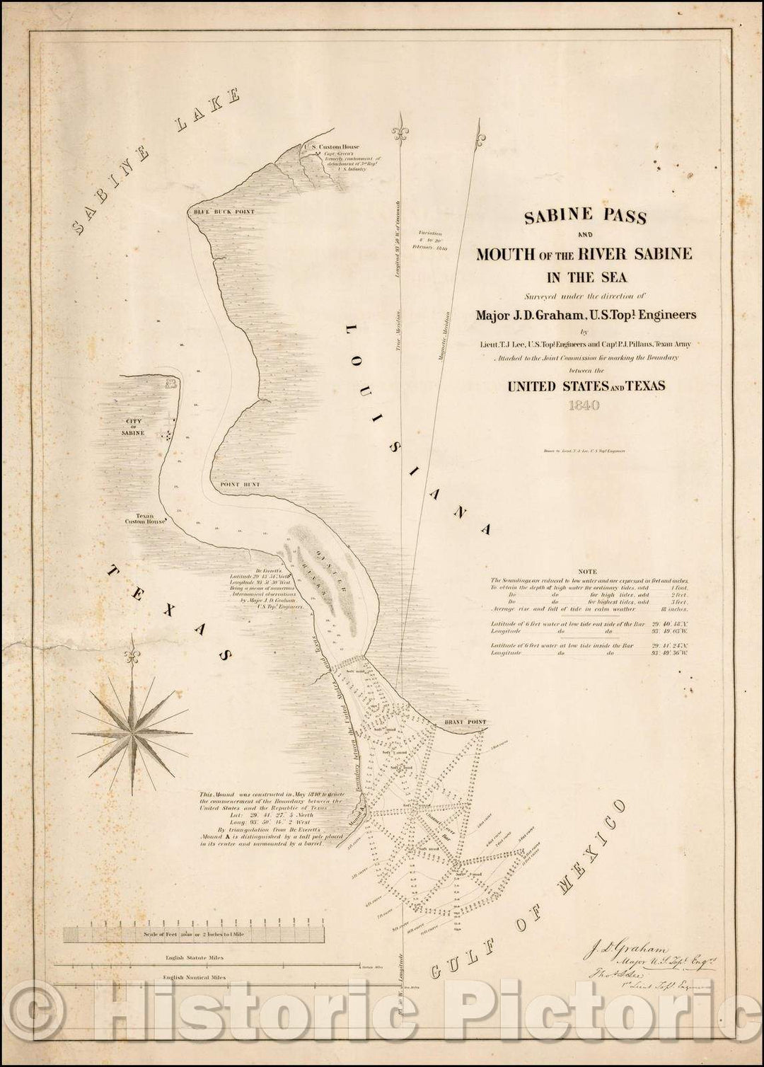 Historic Map - The Official Maps Establishing The of the Republic of Texas, The Maps of The International Boundary Survey Between The Republic of Texas, 1840 v4